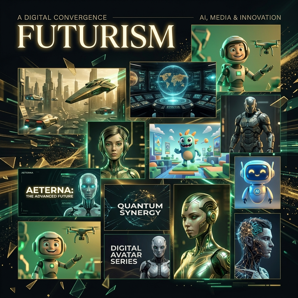 AI Graphics and AI Video Creation Collage